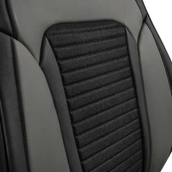 Tour19 Faux Leather 3D Mesh Seat Cushions - Front Set Gray(Tour19 Faux Leather 3d Mesh Seat Cushions Front Set Gray) -FH Group PU219 gray CLOSE