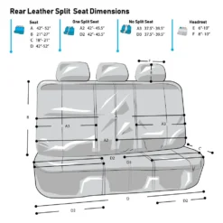 Deluxe Leatherette Seat Covers - Rear Black(Deluxe Leatherette Seat Covers Rear Black) -FH Group Rear Bench Dimensions e1568915072422 a7f2ef5a 686f 488e 813c 4493ea9b1cdd