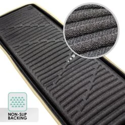 Heavy-Duty Faux Leather Cargo Mat -Universal-fit For Large SUVs And Vans - Beige(Heavy Duty Faux Leather Cargo Mat Universal Fit For Large Suvs And Vans Beige) -FH Group TM15025 beige 3