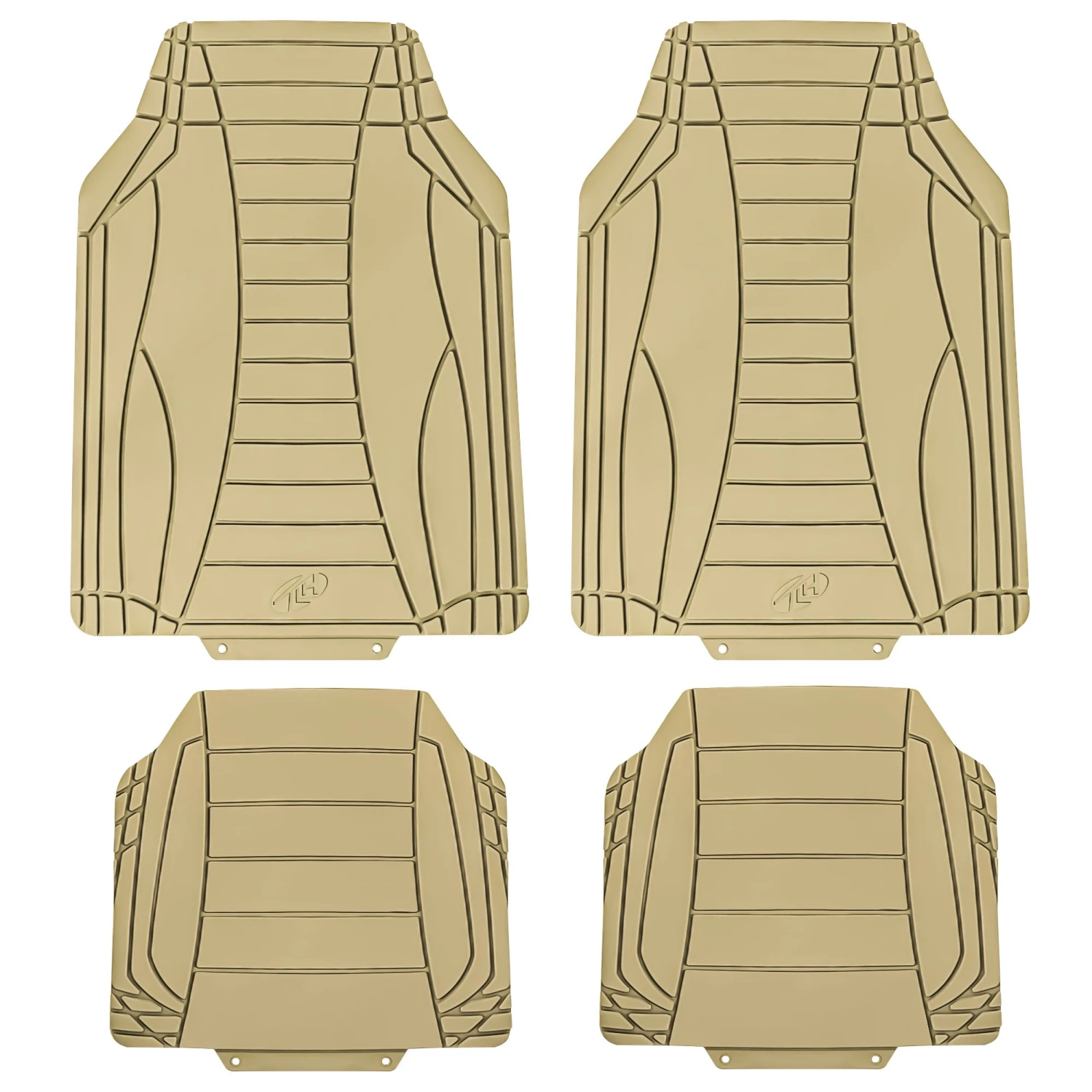 Sleek Linear Car Floor Mats - Full Set Beige(Sleek Linear Car Floor Mats Full Set Beige) 1 Sleek Linear Car Floor Mats - Full Set Beige(Sleek Linear Car Floor Mats Full Set Beige)