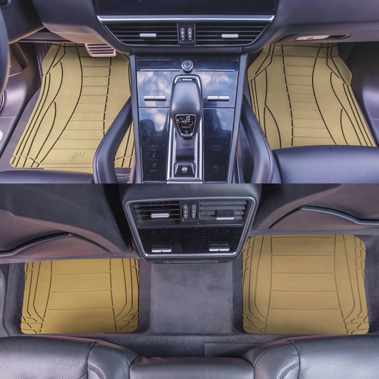 Sleek Linear Car Floor Mats - Full Set Beige(Sleek Linear Car Floor Mats Full Set Beige) 3 Sleek Linear Car Floor Mats - Full Set Beige(Sleek Linear Car Floor Mats Full Set Beige) - Image 3