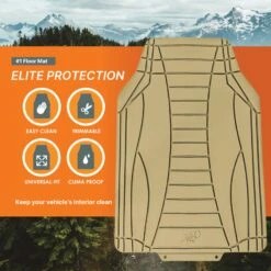 Sleek Linear Car Floor Mats - Full Set Beige(Sleek Linear Car Floor Mats Full Set Beige) 11 Sleek Linear Car Floor Mats - Full Set Beige(Sleek Linear Car Floor Mats Full Set Beige) -FH Group TM9001 beige 4