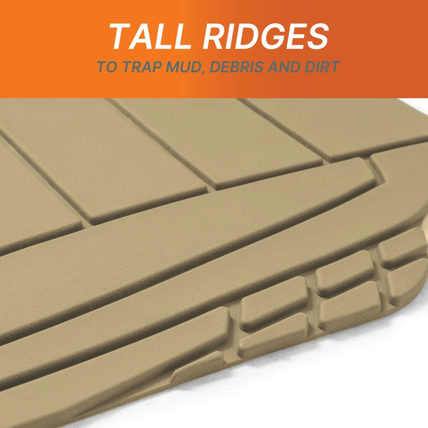 Sleek Linear Car Floor Mats - Full Set Beige(Sleek Linear Car Floor Mats Full Set Beige) 6 Sleek Linear Car Floor Mats - Full Set Beige(Sleek Linear Car Floor Mats Full Set Beige) - Image 6