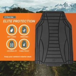 Sleek Linear Car Floor Mats - Full Set Black(Copy Of Sleek Linear Car Floor Mats Full Set Black) -FH Group TM9001 black 4