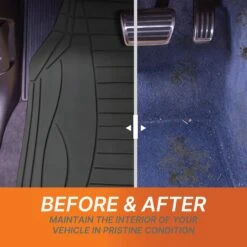 Sleek Linear Car Floor Mats - Full Set Black(Copy Of Sleek Linear Car Floor Mats Full Set Black) -FH Group TM9001 black 5