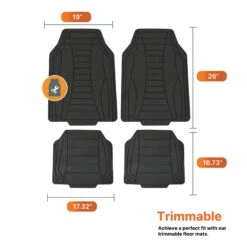 Sleek Linear Car Floor Mats - Full Set Black(Copy Of Sleek Linear Car Floor Mats Full Set Black) -FH Group TM9001 black 7