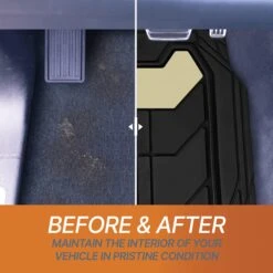 Bold Geometric Car Floor Mats - Full Set Beige(Bold Geometric Car Floor Mats Full Set Beige) -FH Group TM9002 beige 5