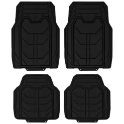 Bold Geometric Car Floor Mats - Full Set Black(Bold Geometric Car Floor Mats Full Set Black)