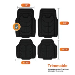 Bold Geometric Car Floor Mats - Full Set Black(Bold Geometric Car Floor Mats Full Set Black) 14 Bold Geometric Car Floor Mats - Full Set Black(Bold Geometric Car Floor Mats Full Set Black) -FH Group TM9002 black 7