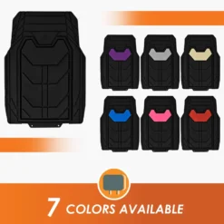 Bold Geometric Car Floor Mats - Full Set Black(Bold Geometric Car Floor Mats Full Set Black) 15 Bold Geometric Car Floor Mats - Full Set Black(Bold Geometric Car Floor Mats Full Set Black) -FH Group TM9002 black 8