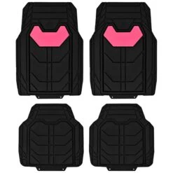 Bold Geometric Car Floor Mats - Full Set Pink(Bold Geometric Car Floor Mats Full Set Pink)