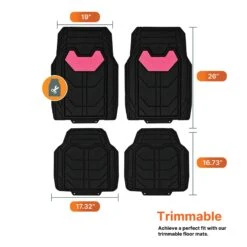 Bold Geometric Car Floor Mats - Full Set Pink(Bold Geometric Car Floor Mats Full Set Pink) 14 Bold Geometric Car Floor Mats - Full Set Pink(Bold Geometric Car Floor Mats Full Set Pink) -FH Group TM9002 pink 7