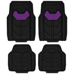 Bold Geometric Car Floor Mats - Full Set Purple(Bold Geometric Car Floor Mats Full Set Purple)