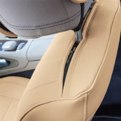 Grande70 Luxe Faux Leather Car Seat Covers With Sleek Pattern - Front Set Beige(Grande70 Luxe Faux Leather Car Seat Covers With Sleek Pattern Front Set Beige) 9 Grande70 Luxe Faux Leather Car Seat Covers With Sleek Pattern - Front Set Beige(Grande70 Luxe Faux Leather Car Seat Covers With Sleek Pattern Front Set Beige) -FH Group TP70001 beige 6