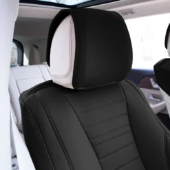 Grande70 Luxe Faux Leather Car Seat Covers With Sleek Pattern - Front Set Black(Grande70 Luxe Faux Leather Car Seat Covers With Sleek Pattern Front Set Black) 10 Grande70 Luxe Faux Leather Car Seat Covers With Sleek Pattern - Front Set Black(Grande70 Luxe Faux Leather Car Seat Covers With Sleek Pattern Front Set Black) -FH Group TP70001 black 4