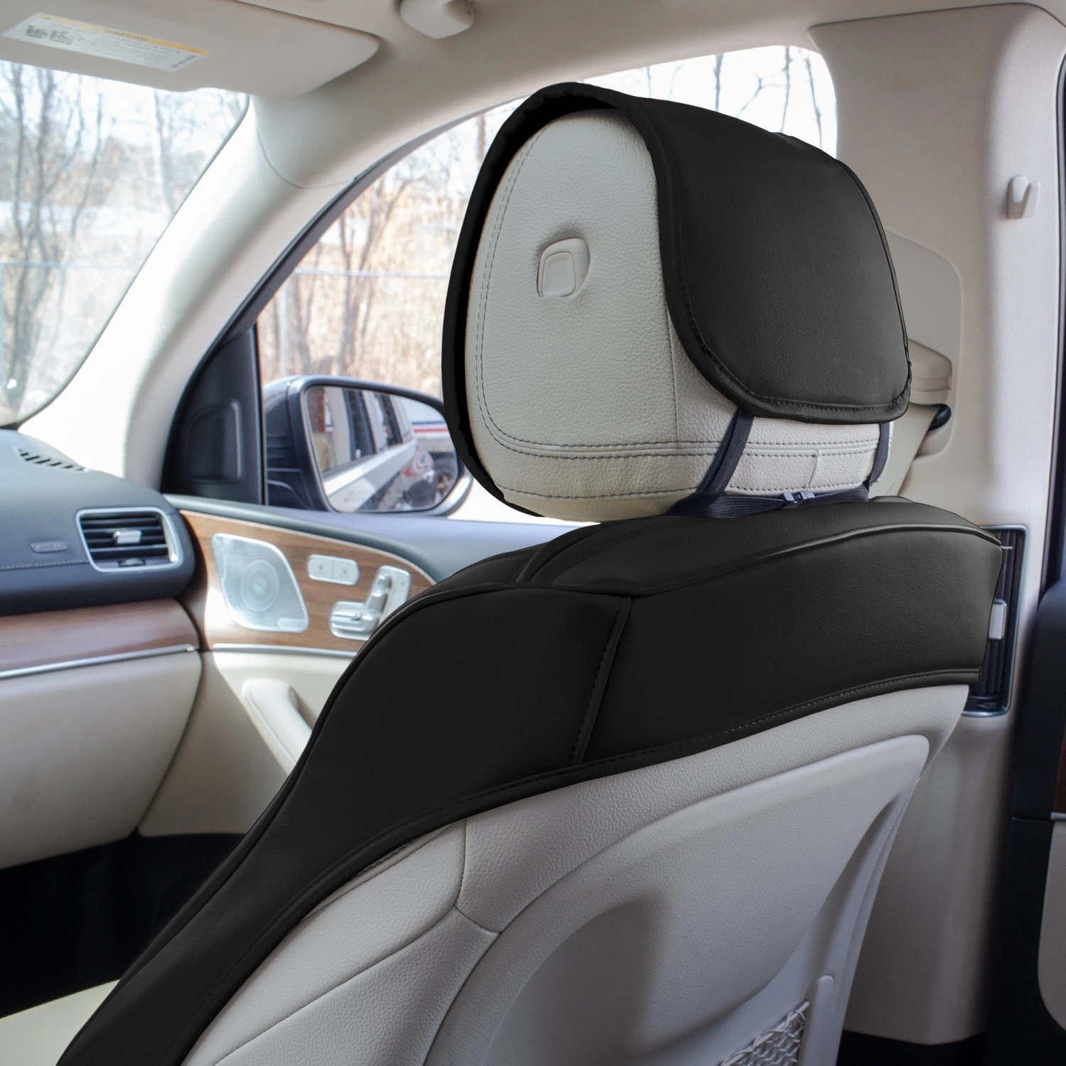 Grande70 Luxe Faux Leather Car Seat Covers With Sleek Pattern - Front Set Black(Grande70 Luxe Faux Leather Car Seat Covers With Sleek Pattern Front Set Black) 7 Grande70 Luxe Faux Leather Car Seat Covers With Sleek Pattern - Front Set Black(Grande70 Luxe Faux Leather Car Seat Covers With Sleek Pattern Front Set Black) - Image 7