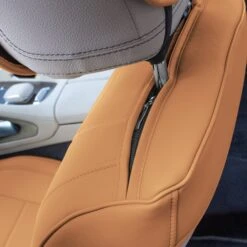 Grande70 Luxe Faux Leather Car Seat Covers With Sleek Pattern - Front Set Brown(Grande70 Luxe Faux Leather Car Seat Covers With Sleek Pattern Front Set Brown) -FH Group TP70001 brown 6