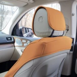 Grande70 Luxe Faux Leather Car Seat Covers With Sleek Pattern - Front Set Brown(Grande70 Luxe Faux Leather Car Seat Covers With Sleek Pattern Front Set Brown) -FH Group TP70001 brown 7
