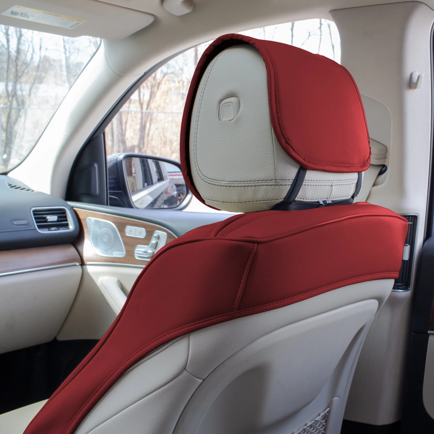 Grande70 Luxe Faux Leather Car Seat Covers With Sleek Pattern - Front Set Burgundy(Grande70 Luxe Faux Leather Car Seat Covers With Sleek Pattern Front Set Burgundy) 7 Grande70 Luxe Faux Leather Car Seat Covers With Sleek Pattern - Front Set Burgundy(Grande70 Luxe Faux Leather Car Seat Covers With Sleek Pattern Front Set Burgundy) - Image 7