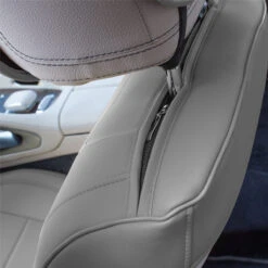 Grande70 Luxe Faux Leather Car Seat Covers With Sleek Pattern - Front Set Gray(Grande70 Luxe Faux Leather Car Seat Covers With Sleek Pattern Front Set Gray) -FH Group TP70001 gray 6