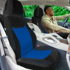 Ultra Modern Quilted Leatherette Seat Covers Full Set - Blue(Ultra Modern Quilted Leatherette Seat Covers Full Set Blue) 8 Ultra Modern Quilted Leatherette Seat Covers Full Set - Blue(Ultra Modern Quilted Leatherette Seat Covers Full Set Blue) -FH Group TP70008 blue 3