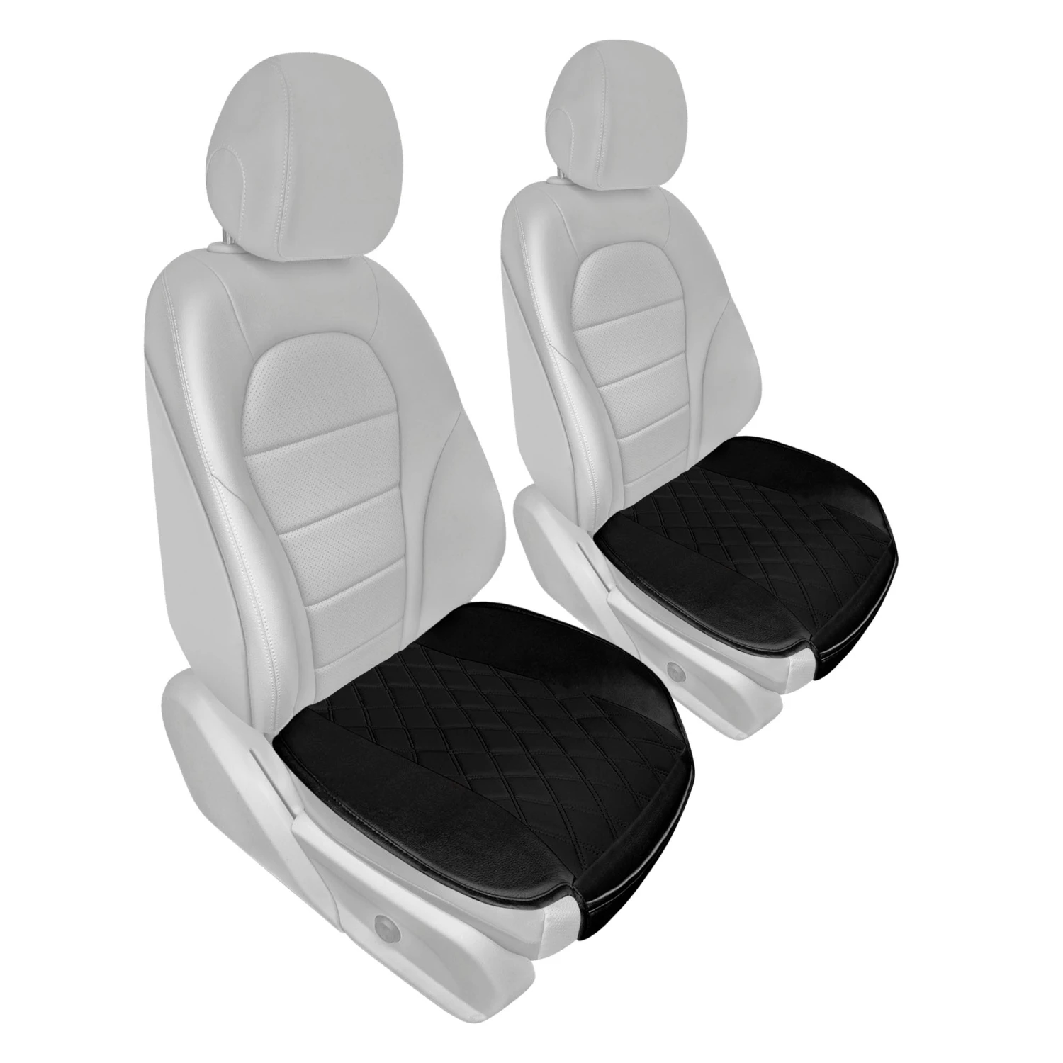 Faux Leather And NeoSupreme Seat Cushion Pad - Front Set Black(Faux Leather And Neosupreme Seat Cushion Pad Front Set Black) 1 Faux Leather And NeoSupreme Seat Cushion Pad - Front Set Black(Faux Leather And Neosupreme Seat Cushion Pad Front Set Black)