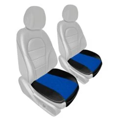 Faux Leather Seat Cushion Pad W/ Front Pocket - Front Set Blue(Faux Leather Seat Cushion Pad W Front Pocket Front Set Blue)