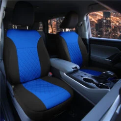 Ultraflex Neoprene Diamond Patterned Seat Covers - Front Set Blue(Neoprene Ultraflex Diamond Patterned Seat Covers Front Set Blue) -FH Group car seat cover fb092 blue 3