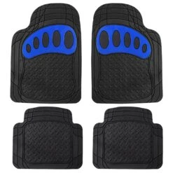 4 Piece Liners Trimmable ClimaProof Non-Slip Vinyl Floor Mats - Full Set Blue(4 Piece Liners Trimmable Climaproof Non Slip Vinyl Floor Mats Full Set Blue)