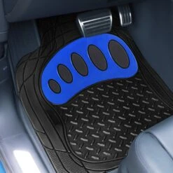 4 Piece Liners Trimmable ClimaProof Non-Slip Vinyl Floor Mats - Full Set Blue(4 Piece Liners Trimmable Climaproof Non Slip Vinyl Floor Mats Full Set Blue) -FH Group f11310 blue 1 v7 1c4527e6 2391 47b6 9b50 e1e6d4baec12