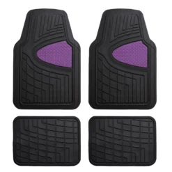 Premium Tall Channel Trimmable Non-Slip Rubber Floor Mats - Full Set Purple(Premium Tall Channel Trimmable Non Slip Rubber Floor Mats Full Set Purple)