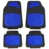 Trimmable ClimaProof High Quality Metallic Non-Slip Rubber Floor Mats - Full Set Blue(Trimmable Climaproof High Quality Metallic Non Slip Rubber Floor Mats Full Set Blue)