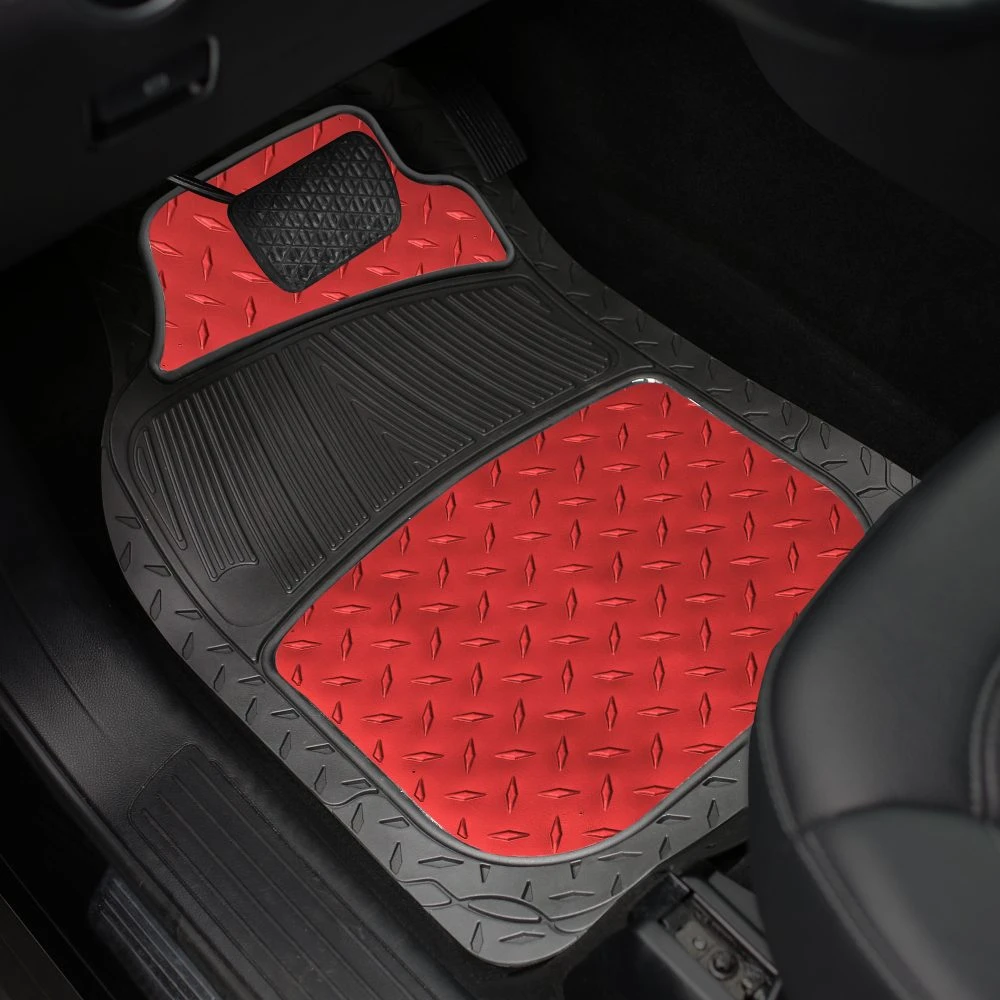Trimmable ClimaProof High Quality Metallic Non-Slip Rubber Floor Mats - Full Set Red(Trimmable Climaproof High Quality Metallic Non Slip Rubber Floor Mats Full Set Red) 6 Trimmable ClimaProof High Quality Metallic Non-Slip Rubber Floor Mats - Full Set Red(Trimmable Climaproof High Quality Metallic Non Slip Rubber Floor Mats Full Set Red) - Image 6