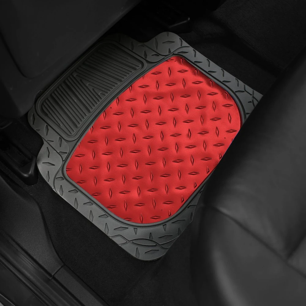 Trimmable ClimaProof High Quality Metallic Non-Slip Rubber Floor Mats - Full Set Red(Trimmable Climaproof High Quality Metallic Non Slip Rubber Floor Mats Full Set Red) 7 Trimmable ClimaProof High Quality Metallic Non-Slip Rubber Floor Mats - Full Set Red(Trimmable Climaproof High Quality Metallic Non Slip Rubber Floor Mats Full Set Red) - Image 7