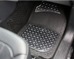 Trimmable ClimaProof High Quality Metallic Non-Slip Rubber Floor Mats - Full Set Silver(Trimmable Climaproof High Quality Metallic Non Slip Rubber Floor Mats Full Set Silver) -FH Group f11315 sliver passenger