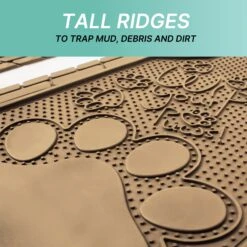 Adorable Paw Print Rubber Floor Mats - Full Set Beige(Electric Bionic Car Floor Mats Full Set Beige) -FH Group f11328 beige 6