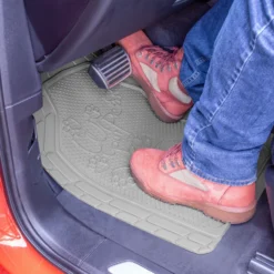 Adorable Paw Print Rubber Floor Mats - Full Set Gray(High Quality Rubber Floor Mats Full Set Gray) 10 Adorable Paw Print Rubber Floor Mats - Full Set Gray(High Quality Rubber Floor Mats Full Set Gray) -FH Group f11328 gray 2