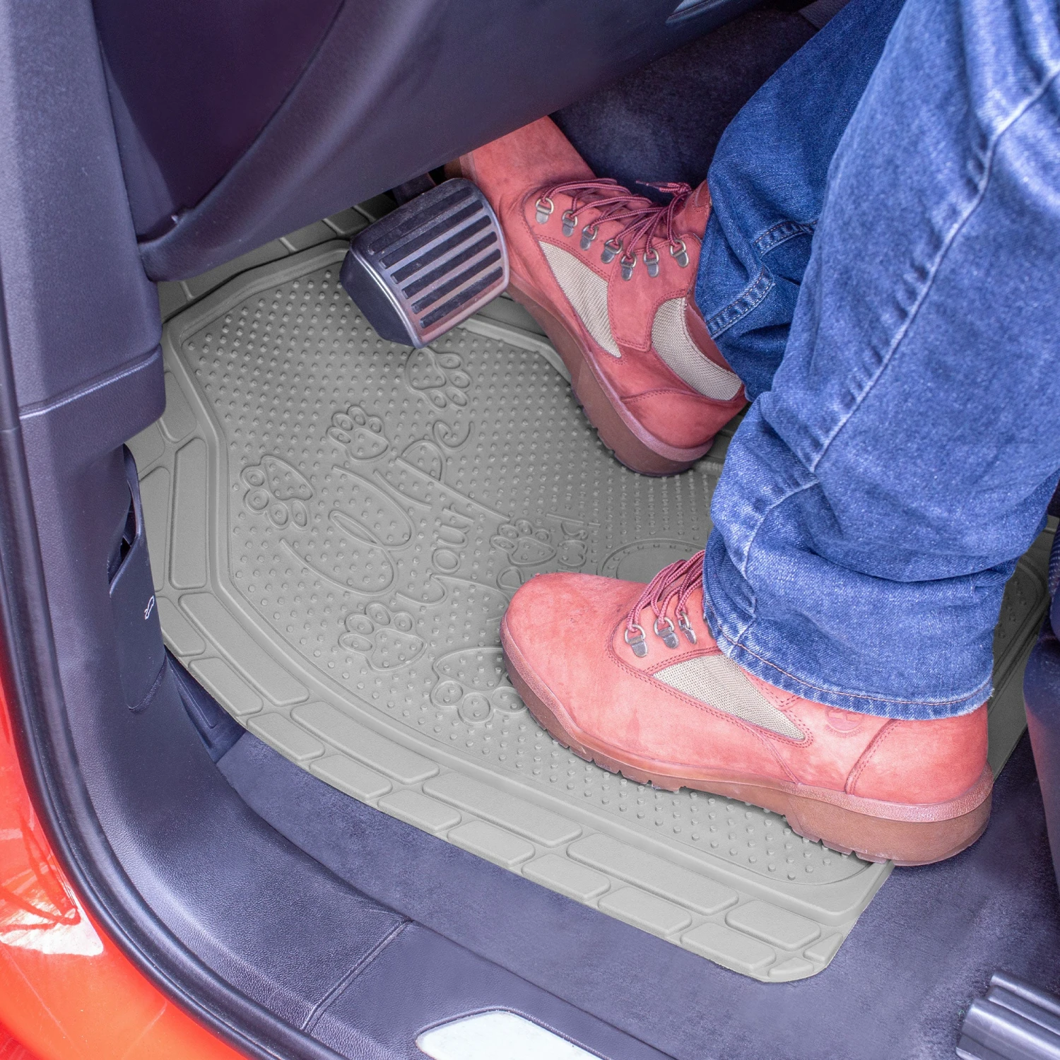 Adorable Paw Print Rubber Floor Mats - Full Set Gray(High Quality Rubber Floor Mats Full Set Gray) 3 Adorable Paw Print Rubber Floor Mats - Full Set Gray(High Quality Rubber Floor Mats Full Set Gray) - Image 3