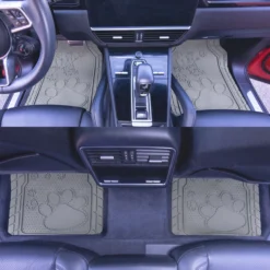 Adorable Paw Print Rubber Floor Mats - Full Set Gray(High Quality Rubber Floor Mats Full Set Gray) 11 Adorable Paw Print Rubber Floor Mats - Full Set Gray(High Quality Rubber Floor Mats Full Set Gray) -FH Group f11328 gray 3