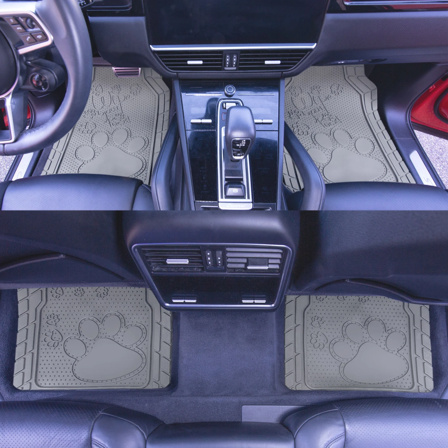 Adorable Paw Print Rubber Floor Mats - Full Set Gray(High Quality Rubber Floor Mats Full Set Gray) 4 Adorable Paw Print Rubber Floor Mats - Full Set Gray(High Quality Rubber Floor Mats Full Set Gray) - Image 4