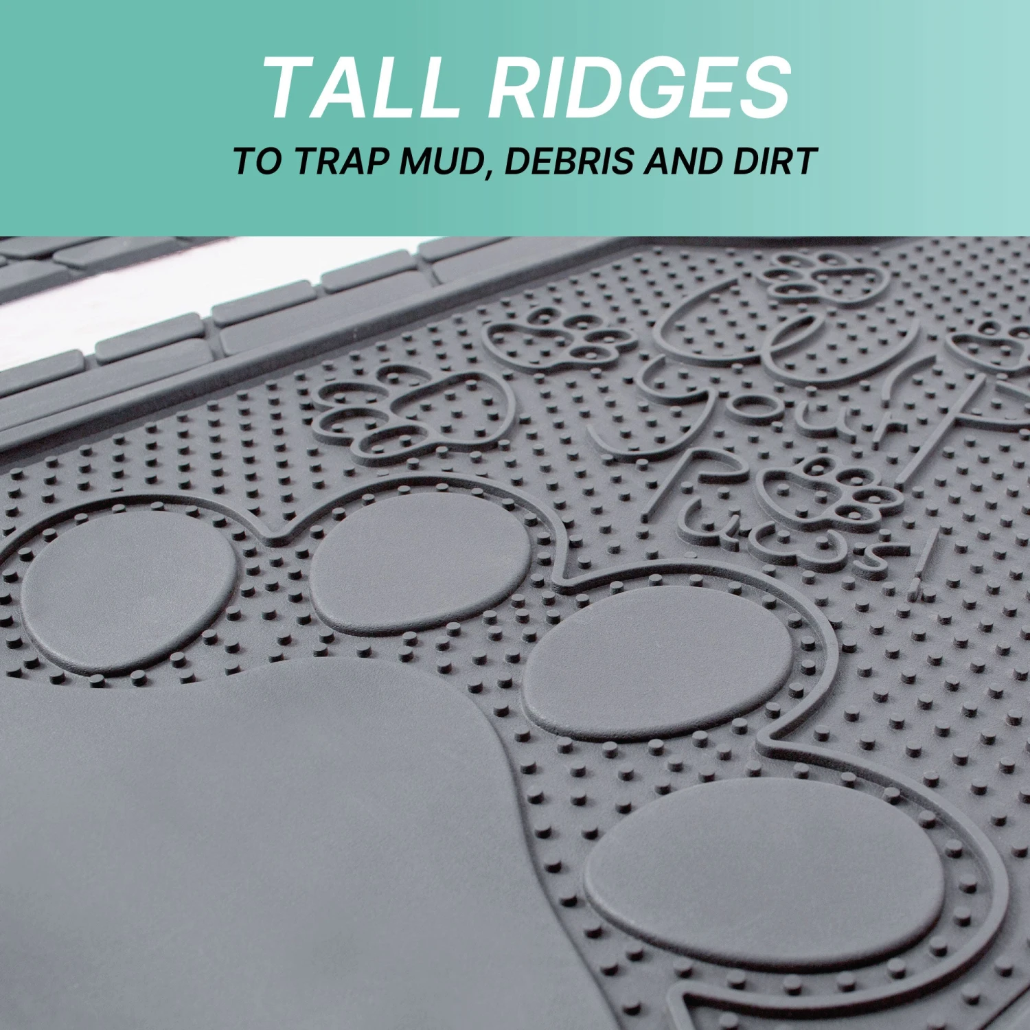 Adorable Paw Print Rubber Floor Mats - Full Set Gray(High Quality Rubber Floor Mats Full Set Gray) 7 Adorable Paw Print Rubber Floor Mats - Full Set Gray(High Quality Rubber Floor Mats Full Set Gray) - Image 7