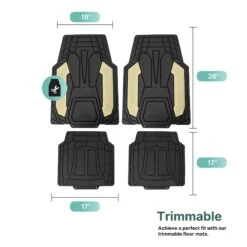 High Quality Rubber Floor Mats - Full Set Beige(High Quality Rubber Floor Mats Full Set Beige) -FH Group f11329 beige 7