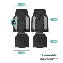 High Quality Rubber Floor Mats - Full Set Gray(Copy Of High Quality Rubber Floor Mats Full Set Gray) -FH Group f11329 gray 7