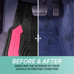 High Quality Rubber Floor Mats - Full Set Pink(High Quality Rubber Floor Mats Full Set Pink) 12 High Quality Rubber Floor Mats - Full Set Pink(High Quality Rubber Floor Mats Full Set Pink) -FH Group f11329 pink 5