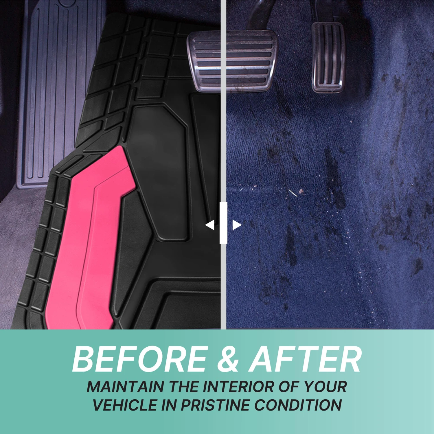 High Quality Rubber Floor Mats - Full Set Pink(High Quality Rubber Floor Mats Full Set Pink) 5 High Quality Rubber Floor Mats - Full Set Pink(High Quality Rubber Floor Mats Full Set Pink) - Image 5