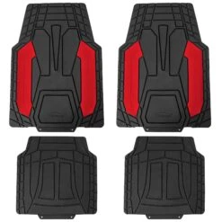 High Quality Rubber Floor Mats - Full Set Red(High Quality Rubber Floor Mats Full Set Red)