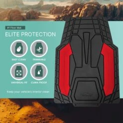 High Quality Rubber Floor Mats - Full Set Red(High Quality Rubber Floor Mats Full Set Red) -FH Group f11329 red 4