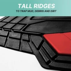 High Quality Rubber Floor Mats - Full Set Red(High Quality Rubber Floor Mats Full Set Red) -FH Group f11329 red 6