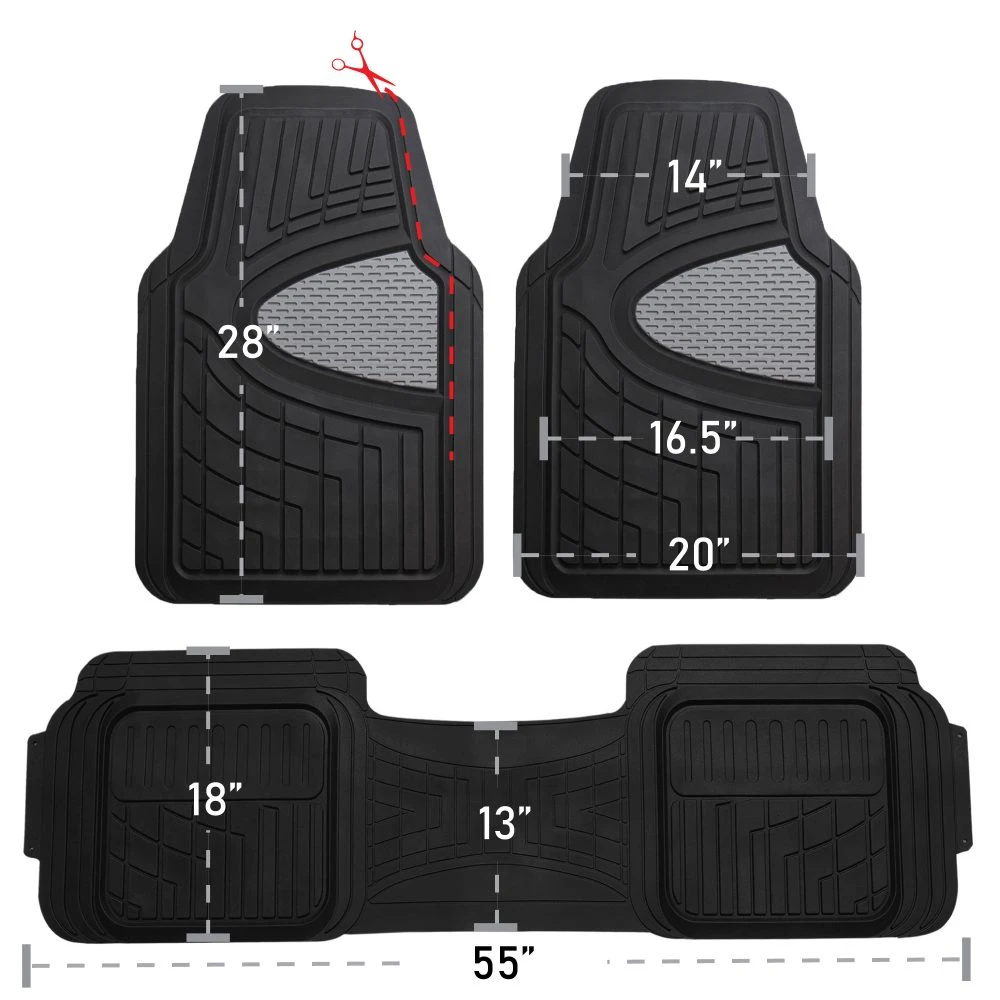 Trimmable ClimaProof Heavy Duty Tall Channel Non-Slip Rubber Floor Mats - Full Set Burgundy(Trimmable Climaproof Heavy Duty Tall Channel Non Slip Rubber Floor Mats Full Set Burgundy) 5 Trimmable ClimaProof Heavy Duty Tall Channel Non-Slip Rubber Floor Mats - Full Set Burgundy(Trimmable Climaproof Heavy Duty Tall Channel Non Slip Rubber Floor Mats Full Set Burgundy) - Image 5