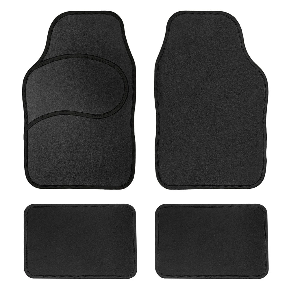 Mod Non-Slip Carpet Floor Mats With Colorful Stitching - Full Set Black(Mod Non Slip Carpet Floor Mats With Colorful Stitching Full Set Black) 1 Mod Non-Slip Carpet Floor Mats With Colorful Stitching - Full Set Black(Mod Non Slip Carpet Floor Mats With Colorful Stitching Full Set Black)